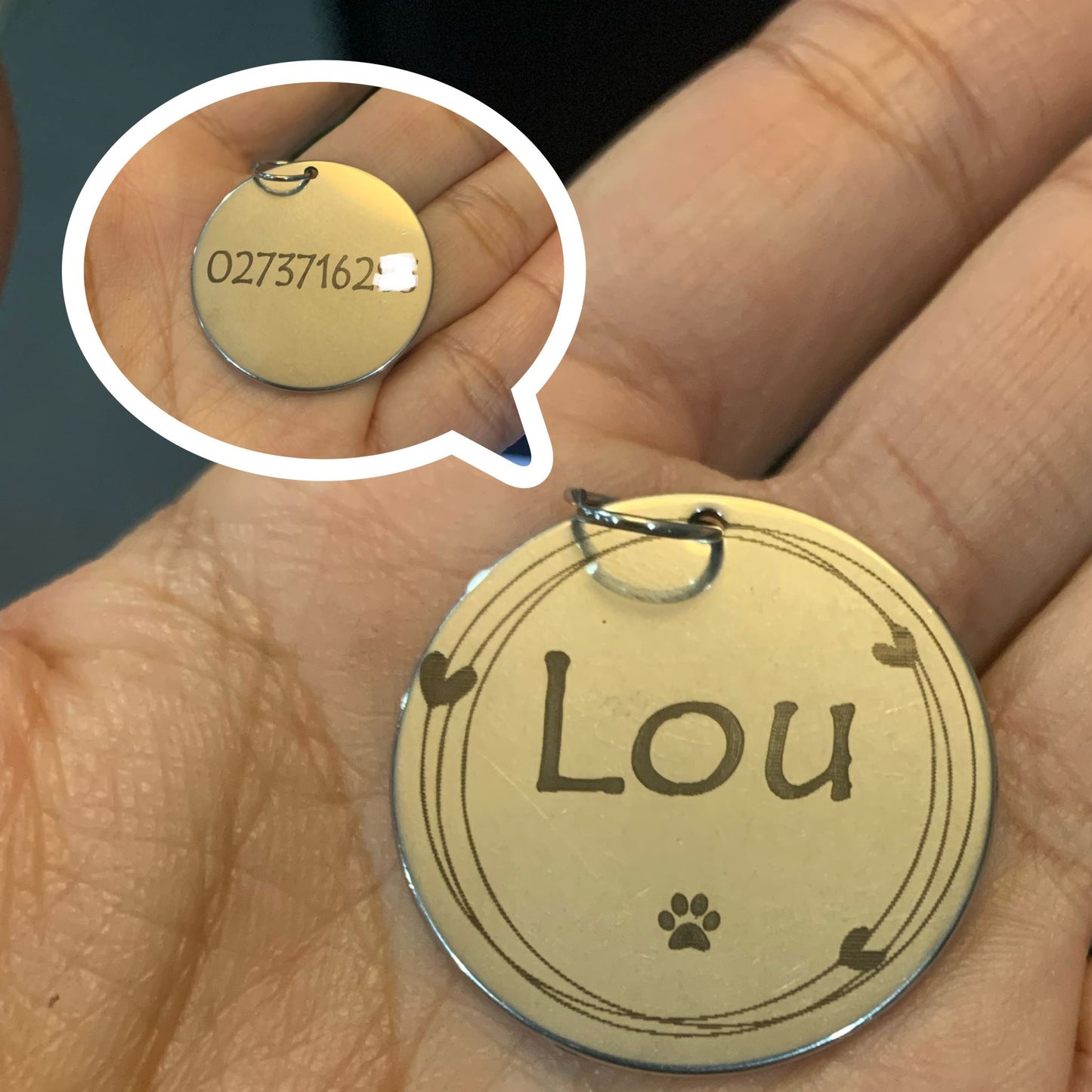 Stainless Steel Round Pet Tag