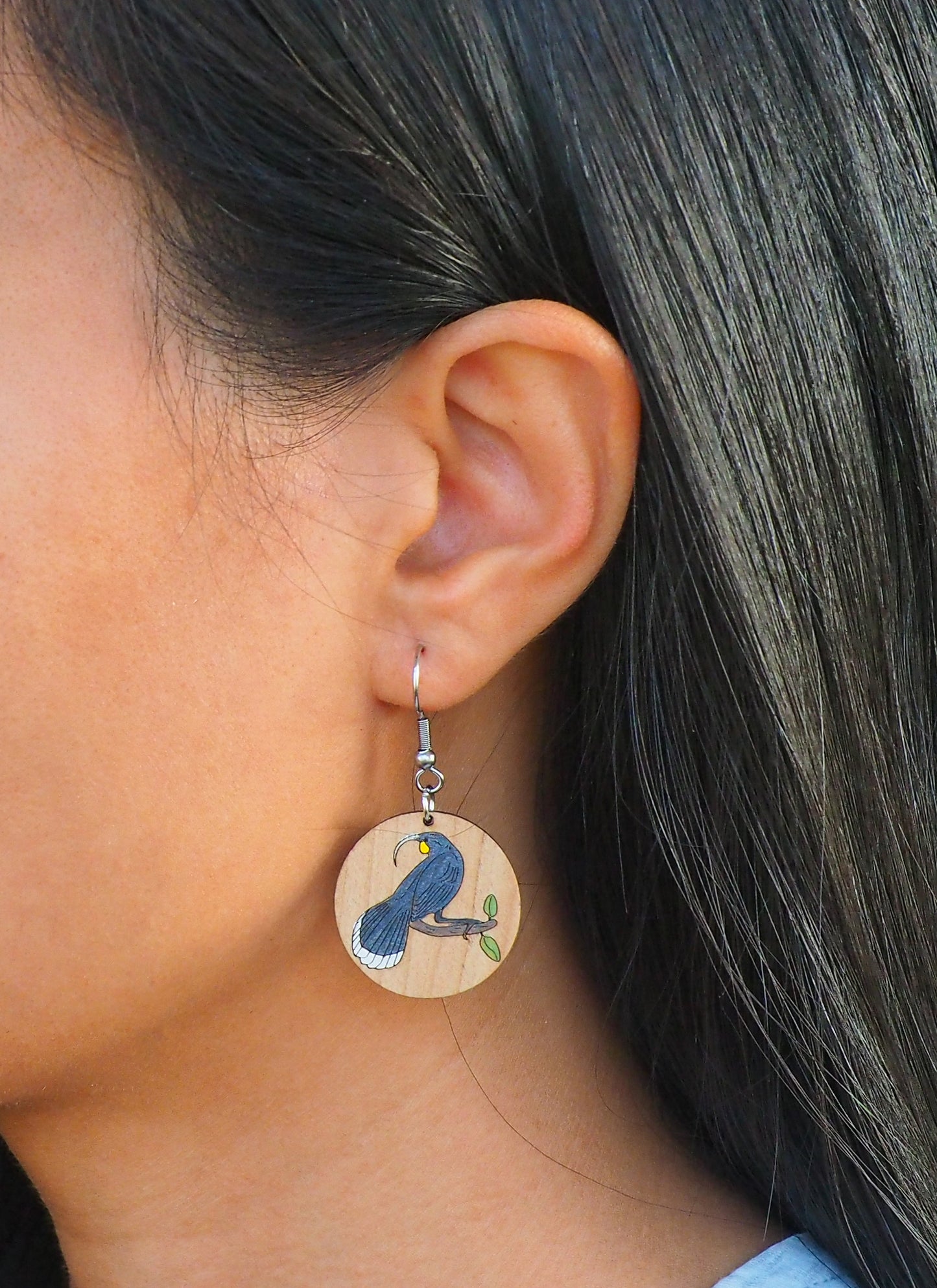 Huia Wooden Rimu Earrings