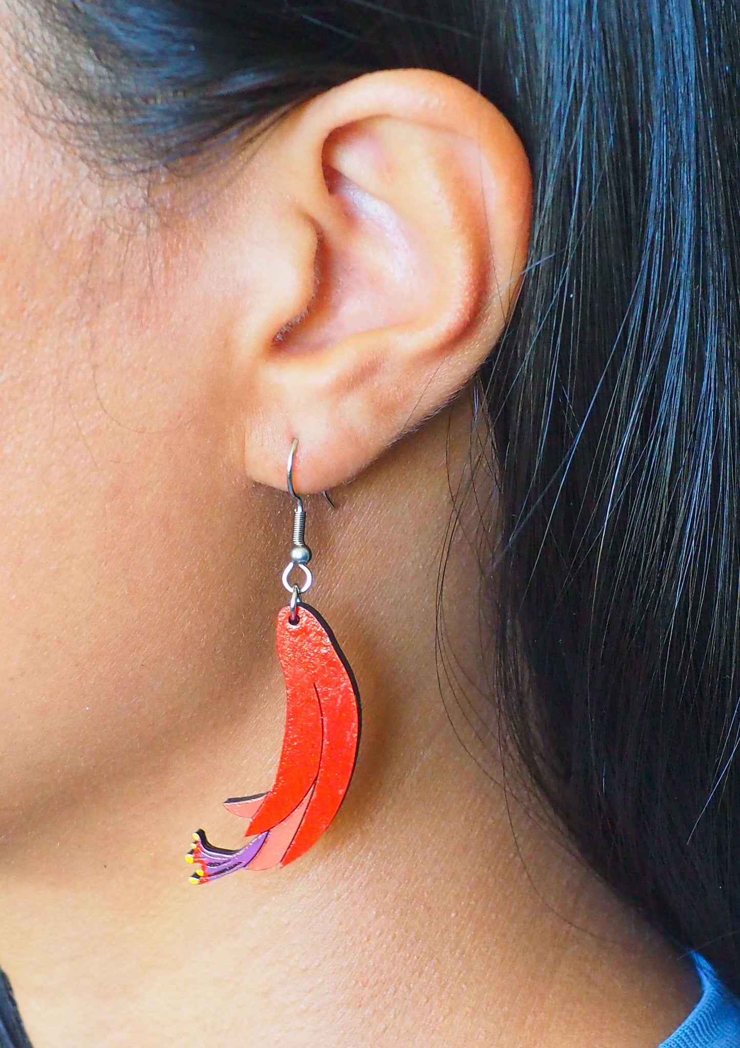 Flax (Harakeke) Wooden Rimu Earrings