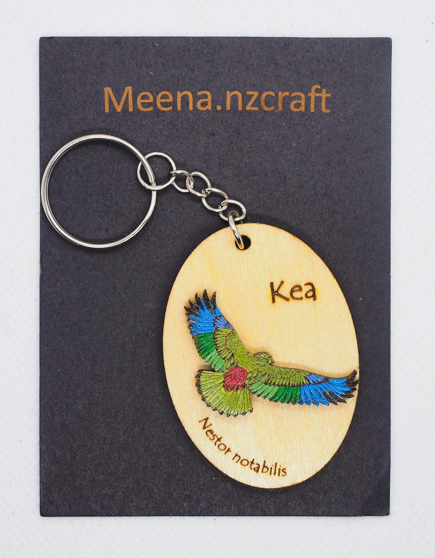 Kea Wooden Rimu Keychain