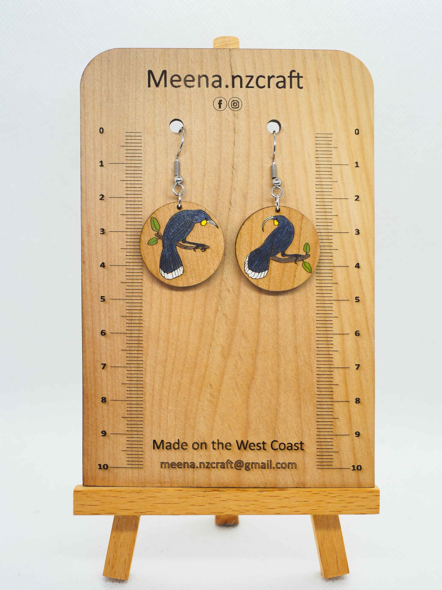 Huia Wooden Rimu Earrings