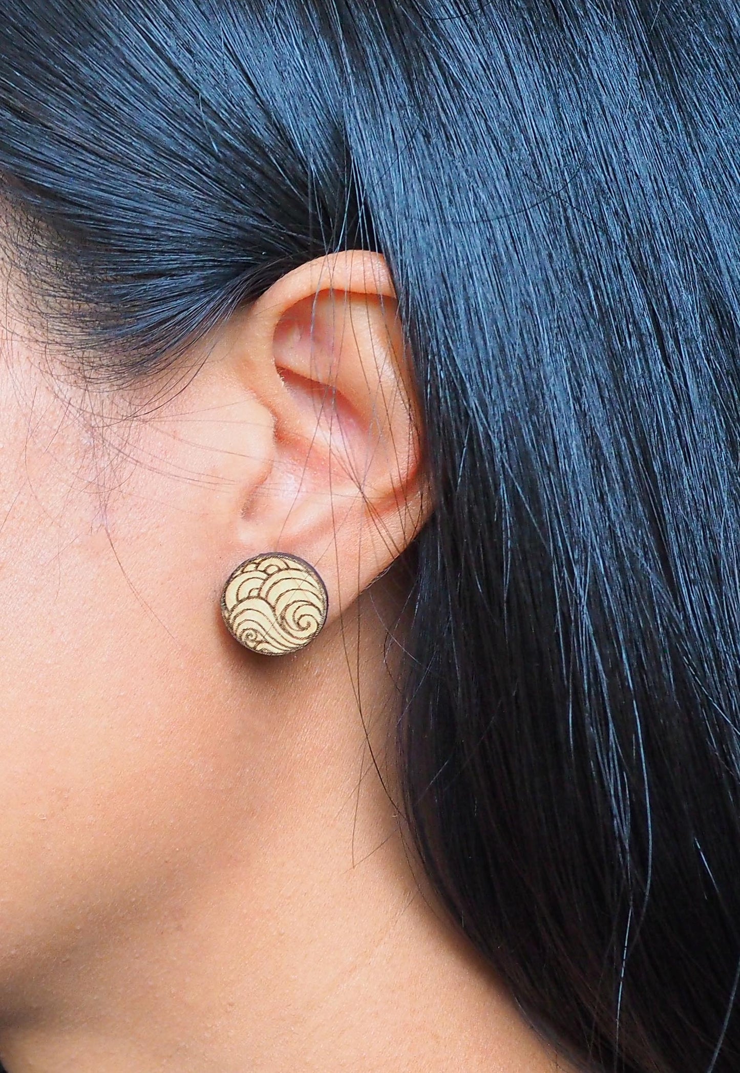 Wooden Rimu Stud Earrings